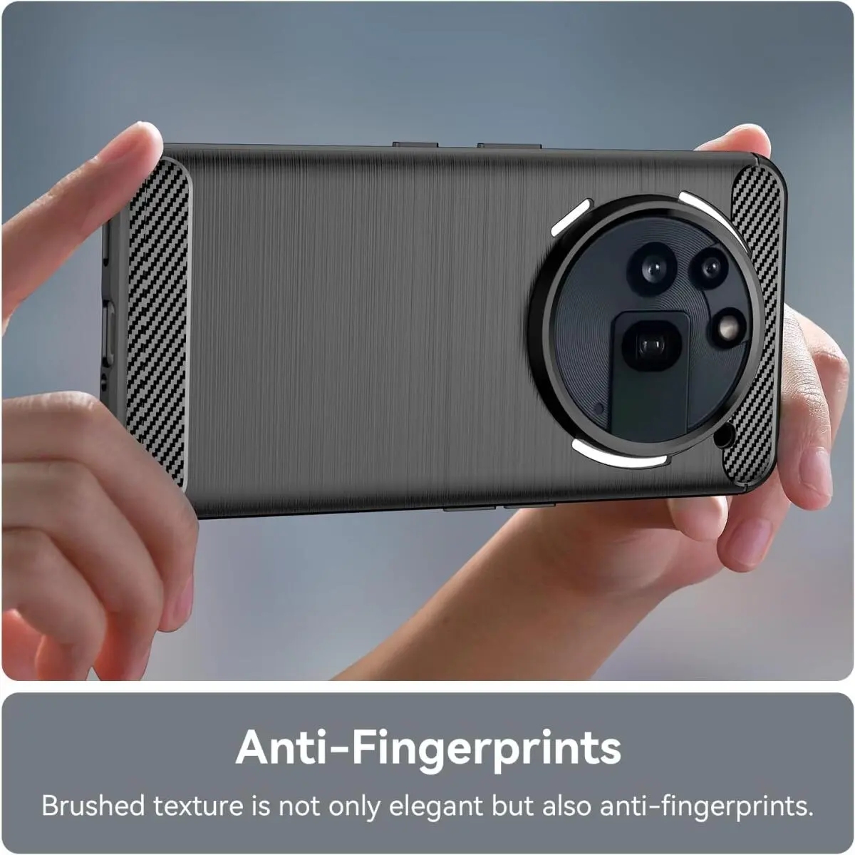 Nothing Phone (3a) Pro Hoesje Geborsteld TPU Flexibele Back Cover Zwart afbeelding 5