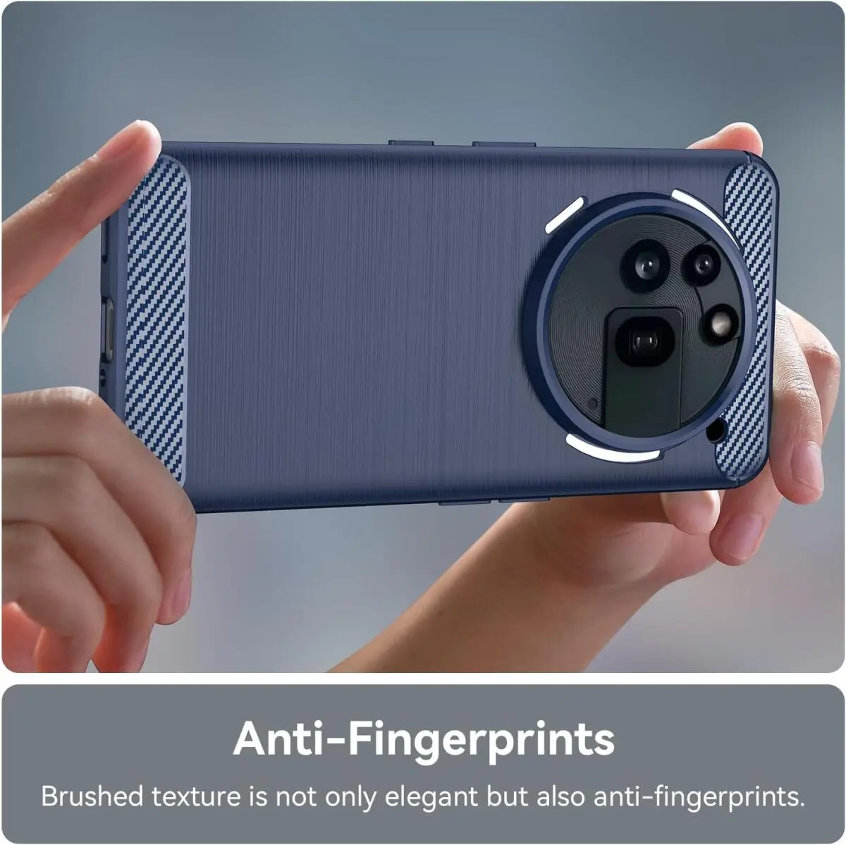 Nothing Phone (3a) Pro Hoesje Geborsteld TPU Flexibele Back Cover Blauw afbeelding 7