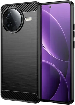 Xiaomi Poco F7 Pro Hoesje Geborsteld TPU Flexibele Back Cover Zwart