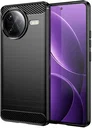 Xiaomi Poco F7 Ultra Hoesje Geborsteld TPU Flexibele Back Cover Zwart
