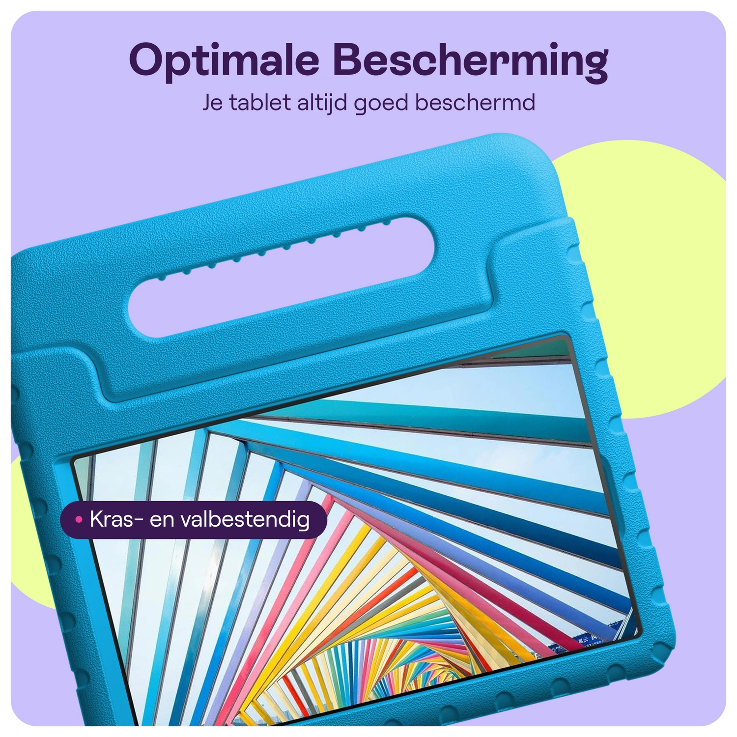 HappyCase Lenovo Tab M10 Gen 4 (2025) Kinder Tablethoes met Handvat Blauw afbeelding 4