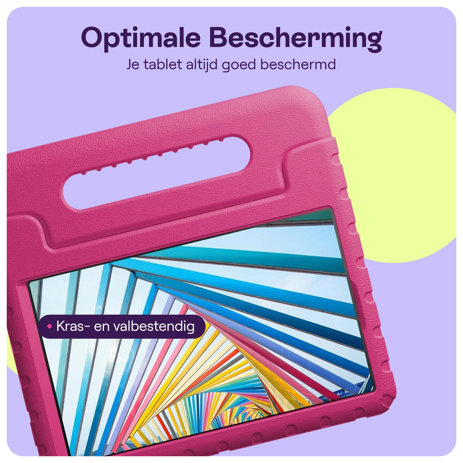 HappyCase Lenovo Tab M10 Gen 4 (2025) Kinder Tablethoes met Handvat Roze afbeelding 4