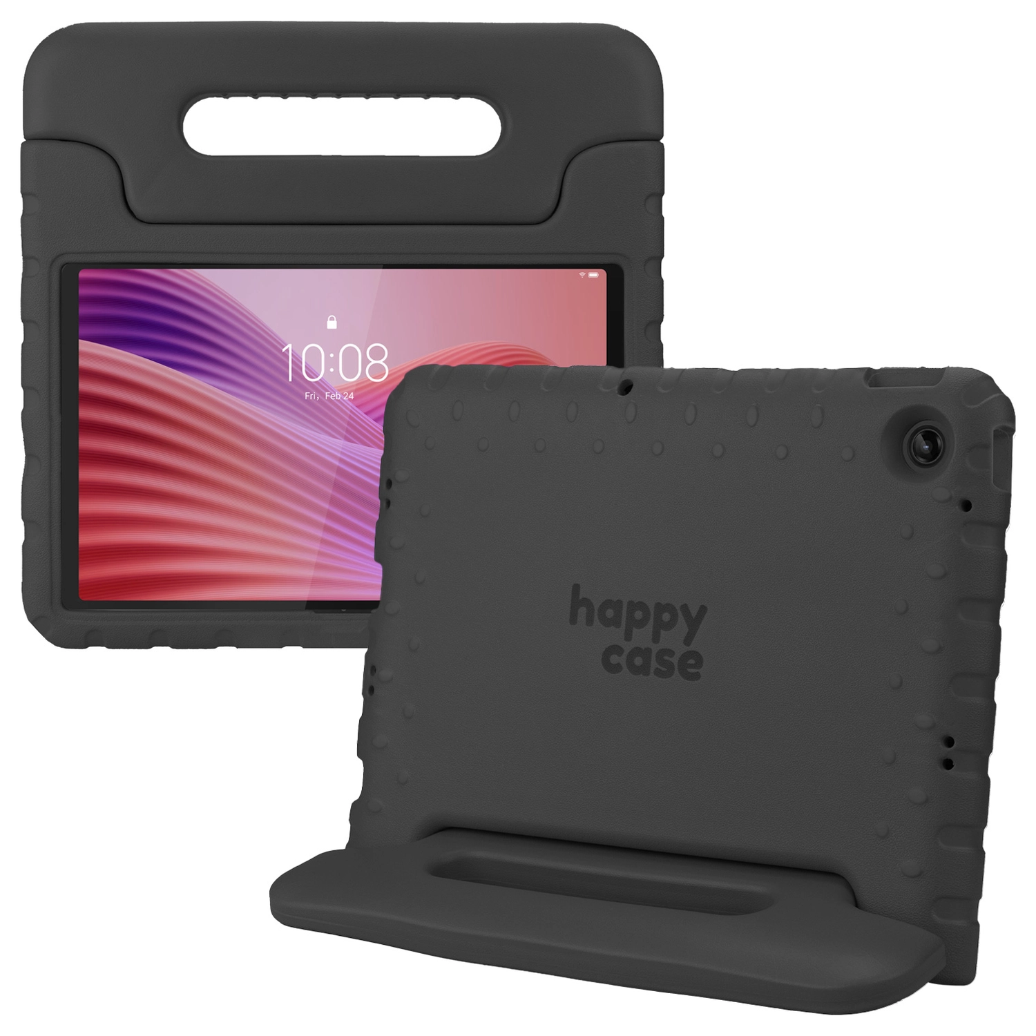 HappyCase Lenovo Tab M10 Gen 4 (2025) Kinder Tablethoes met Handvat Zwart afbeelding 1