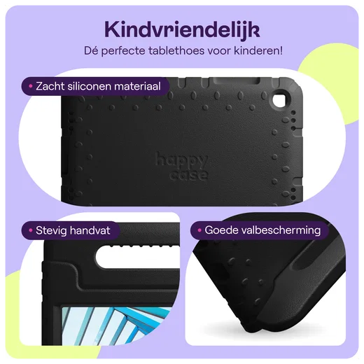 HappyCase Lenovo Tab M10 Gen 4 (2025) Kinder Tablethoes met Handvat Zwart afbeelding 2