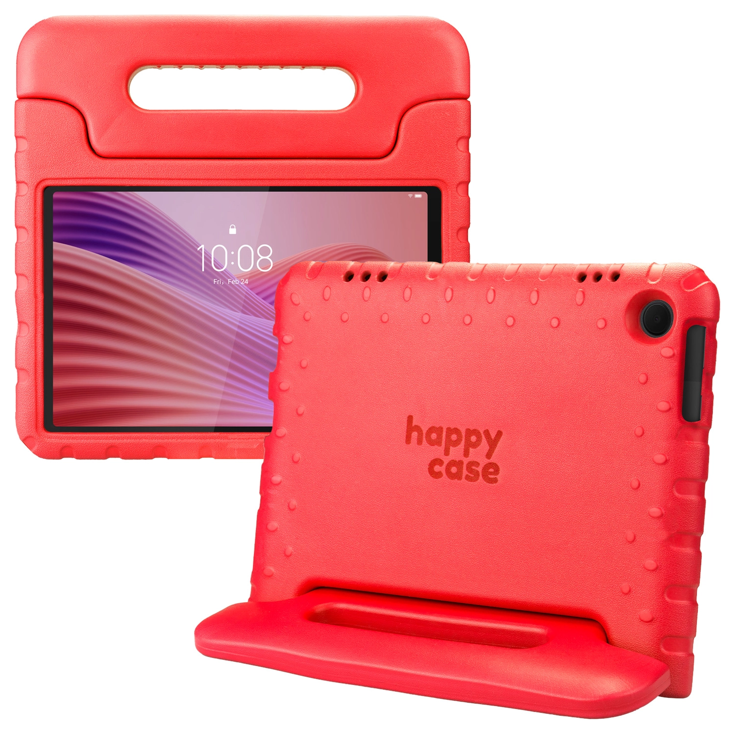 HappyCase Lenovo Tab M10 Gen 4 (2025) Kinder Tablethoes met Handvat Rood afbeelding 1