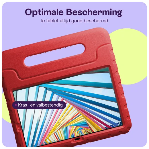 HappyCase Lenovo Tab M10 Gen 4 (2025) Kinder Tablethoes met Handvat Rood afbeelding 5