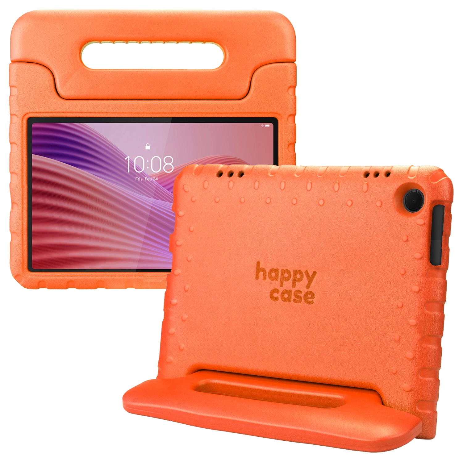 HappyCase Lenovo Tab M10 Gen 4 (2025) Kinder Tablethoes met Handvat Oranje afbeelding 1