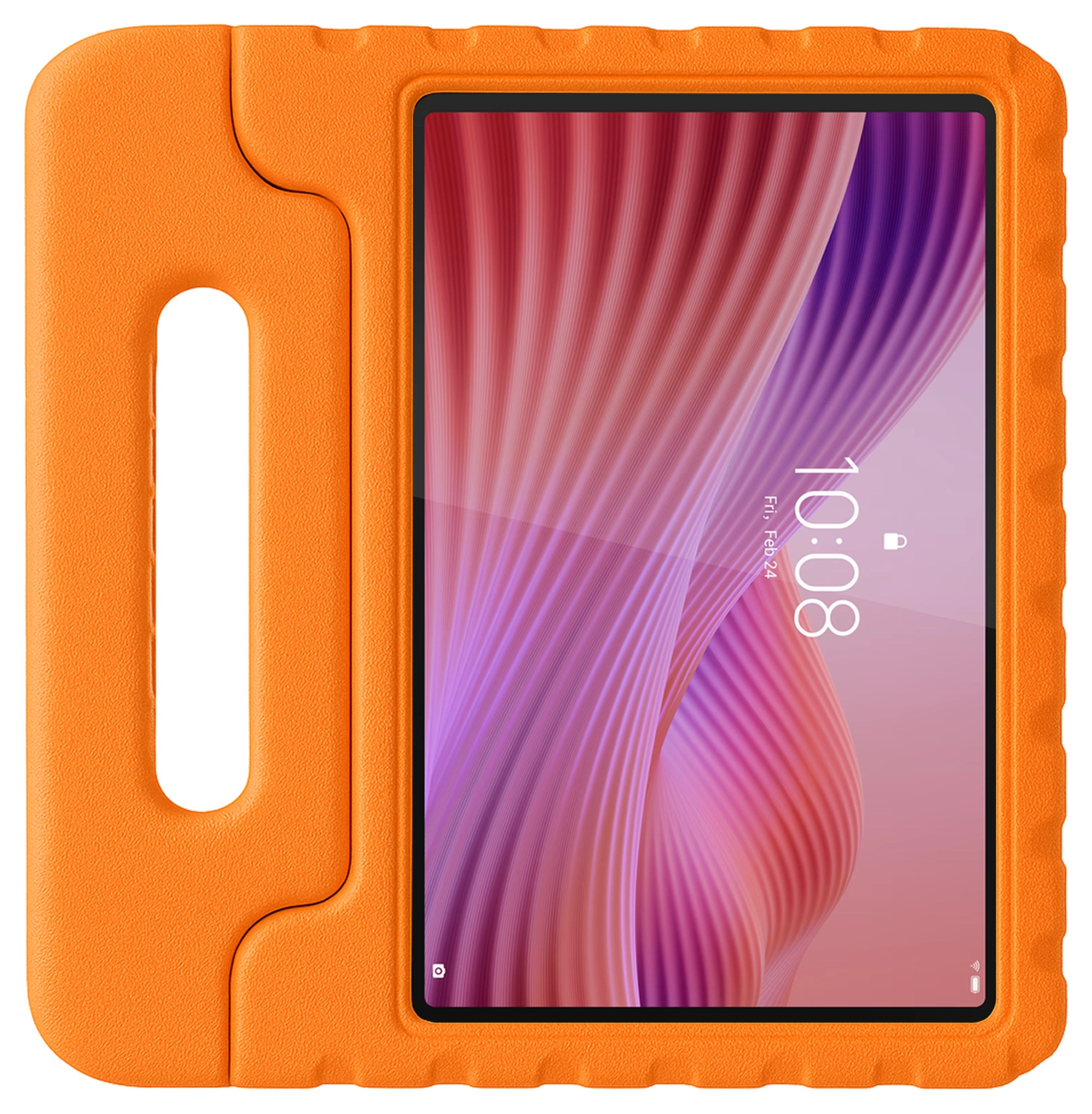 HappyCase Lenovo Tab M10 Gen 4 (2025) Kinder Tablethoes met Handvat Oranje afbeelding 2