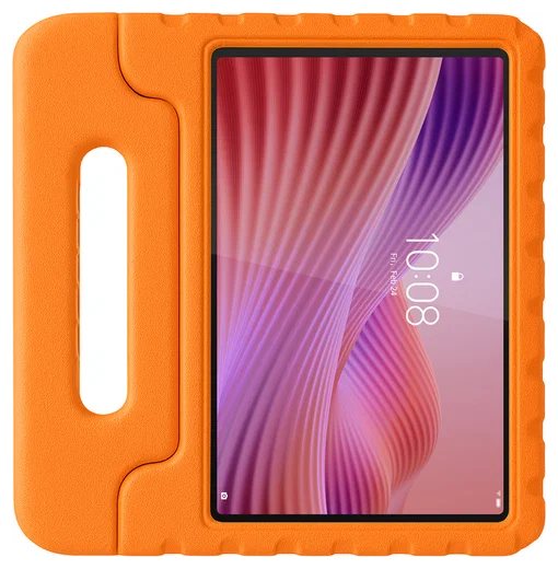 HappyCase Lenovo Tab M10 Gen 4 (2025) Kinder Tablethoes met Handvat Oranje afbeelding 2