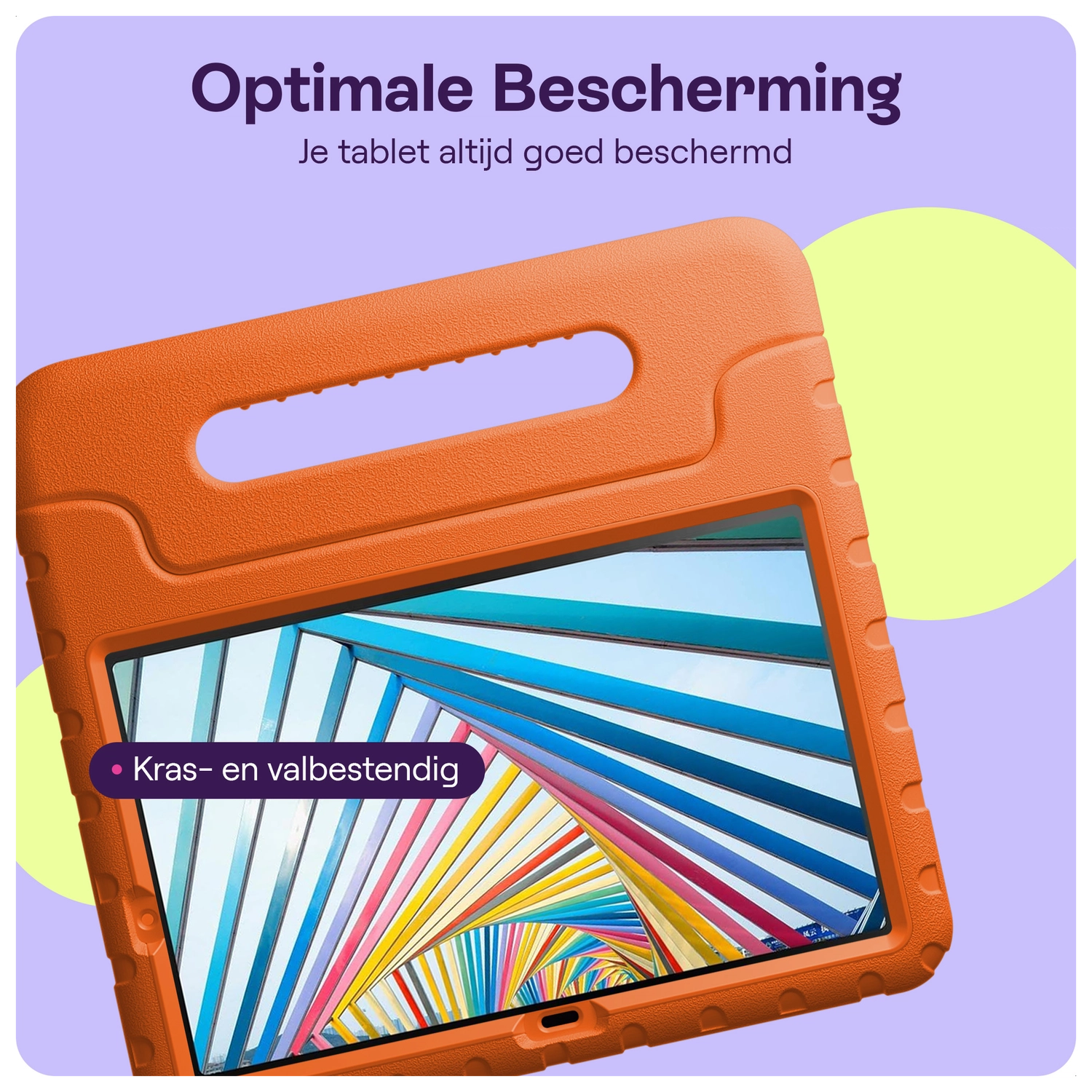 HappyCase Lenovo Tab M10 Gen 4 (2025) Kinder Tablethoes met Handvat Oranje afbeelding 5