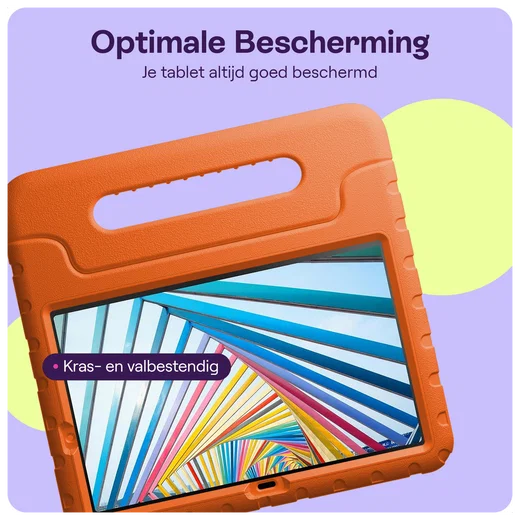 HappyCase Lenovo Tab M10 Gen 4 (2025) Kinder Tablethoes met Handvat Oranje afbeelding 5