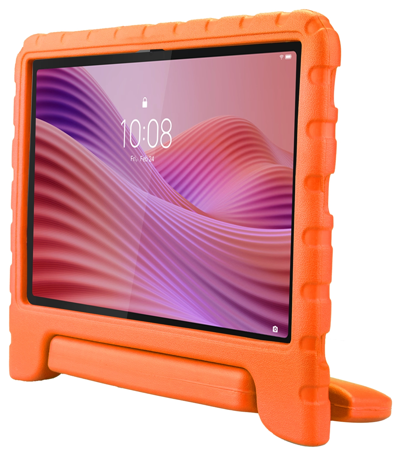 HappyCase Lenovo Tab M10 Gen 4 (2025) Kinder Tablethoes met Handvat Oranje afbeelding 7