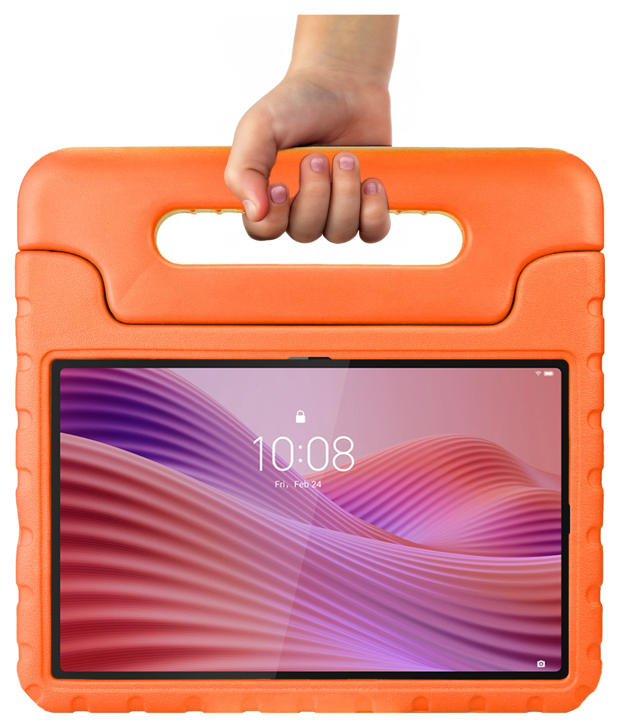 HappyCase Lenovo Tab M10 Gen 4 (2025) Kinder Tablethoes met Handvat Oranje afbeelding 8