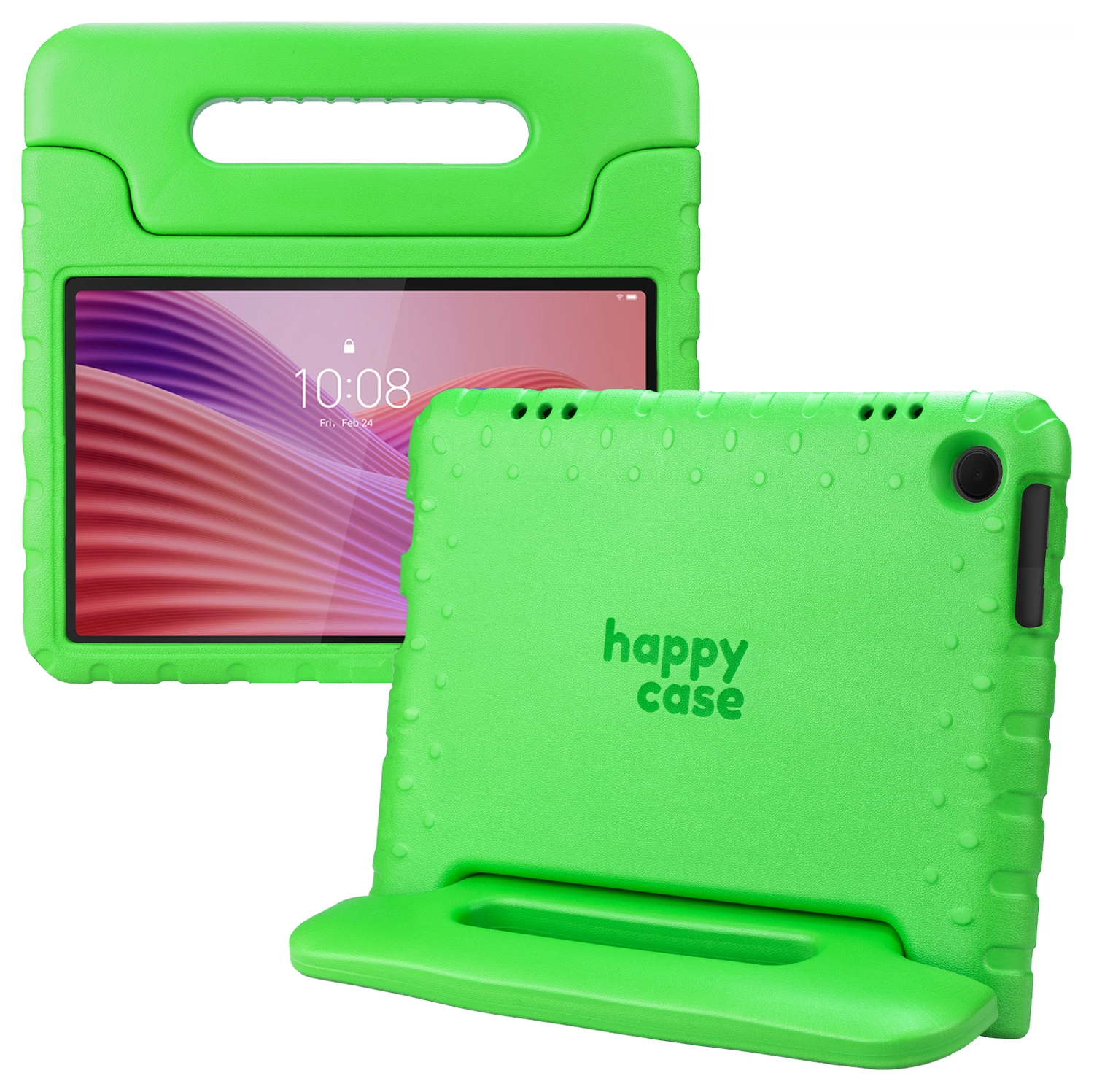 HappyCase Lenovo Tab M10 Gen 4 (2025) Kinder Tablethoes met Handvat Groen afbeelding 1