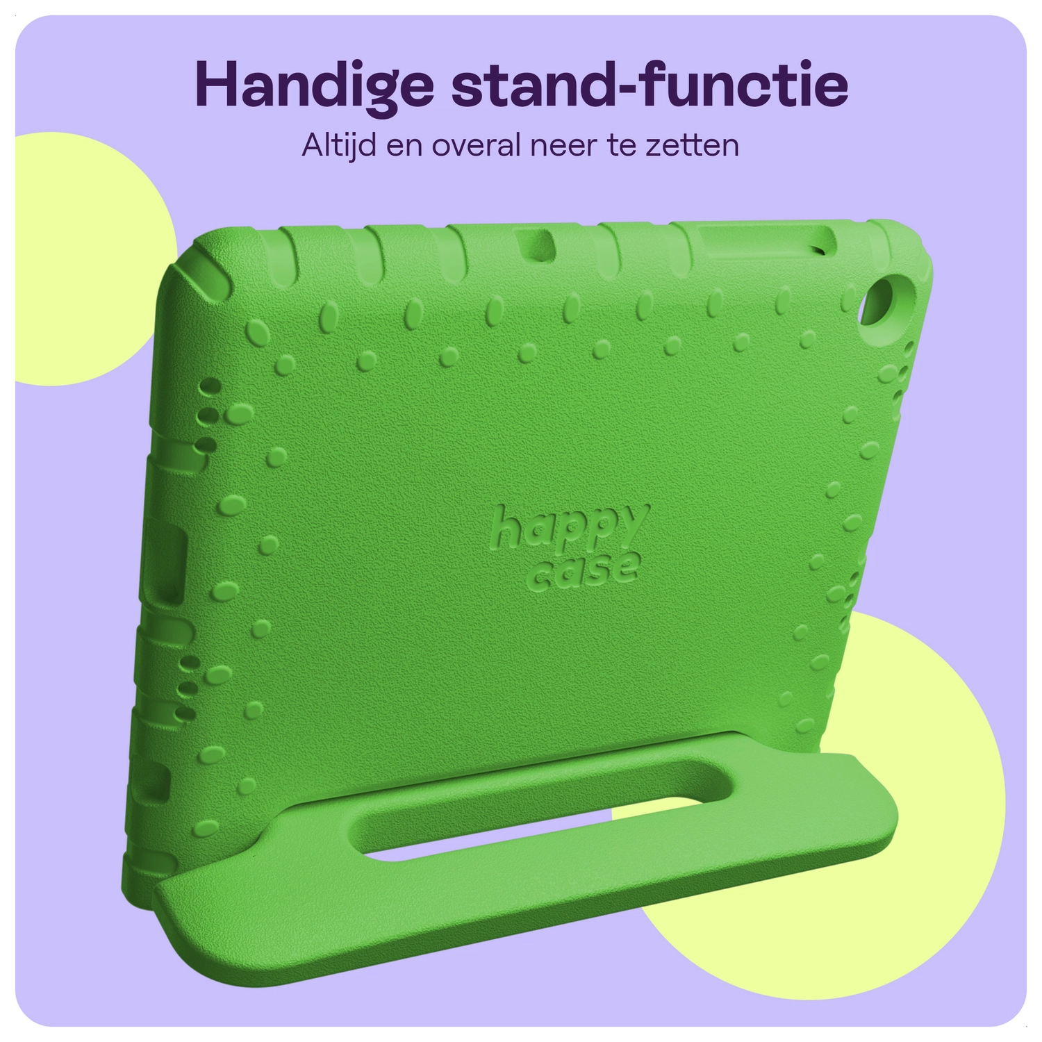 HappyCase Lenovo Tab M10 Gen 4 (2025) Kinder Tablethoes met Handvat Groen afbeelding 3