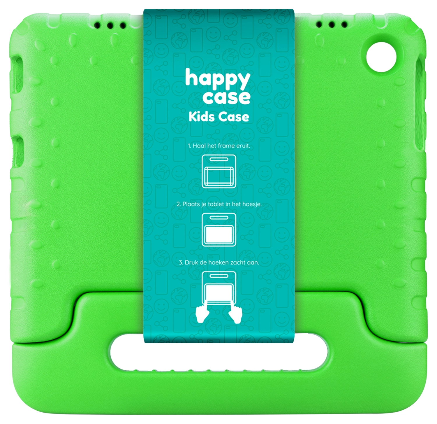 HappyCase Lenovo Tab M10 Gen 4 (2025) Kinder Tablethoes met Handvat Groen afbeelding 6