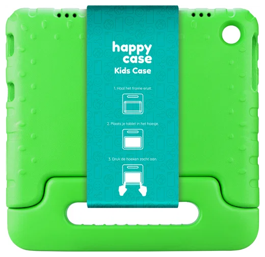 HappyCase Lenovo Tab M10 Gen 4 (2025) Kinder Tablethoes met Handvat Groen afbeelding 6
