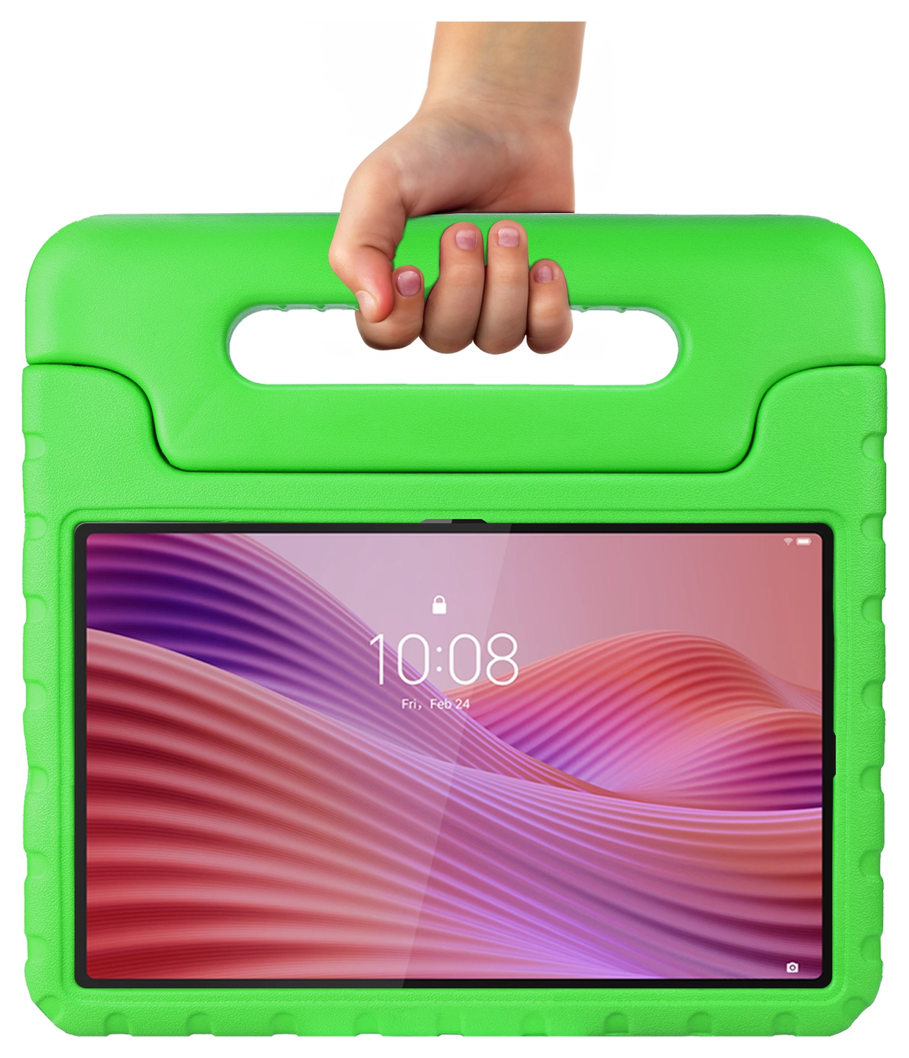 HappyCase Lenovo Tab M10 Gen 4 (2025) Kinder Tablethoes met Handvat Groen afbeelding 8