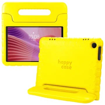 HappyCase Lenovo Tab M10 Gen 4 (2025) Kinder Tablethoes met Handvat Geel
