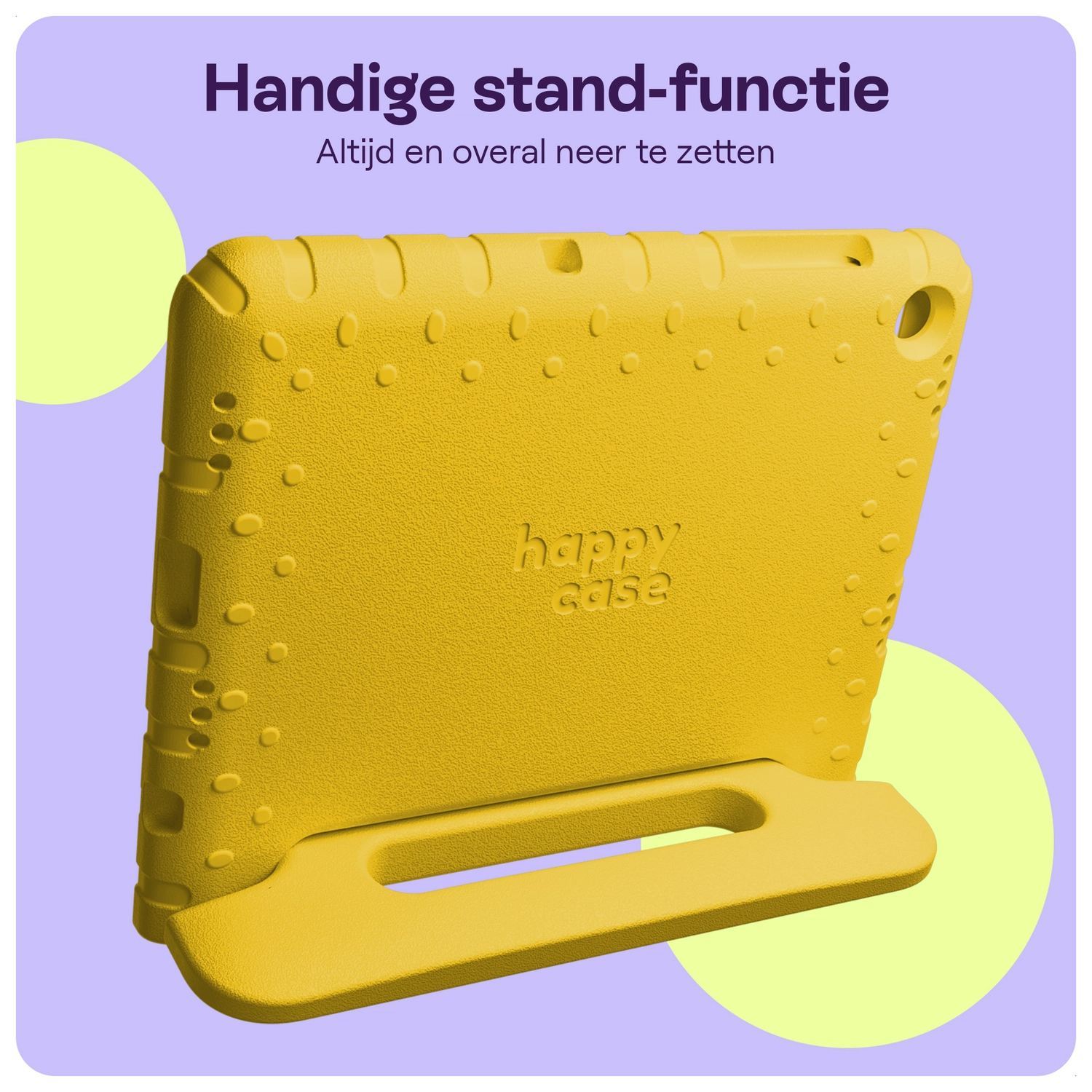 HappyCase Lenovo Tab M10 Gen 4 (2025) Kinder Tablethoes met Handvat Geel afbeelding 3