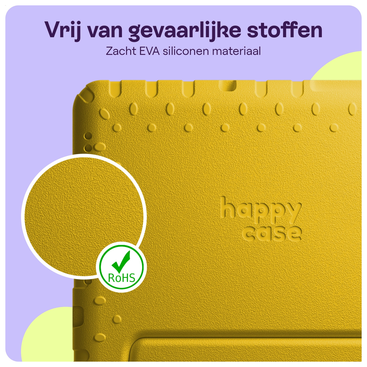 HappyCase Lenovo Tab M10 Gen 4 (2025) Kinder Tablethoes met Handvat Geel afbeelding 5