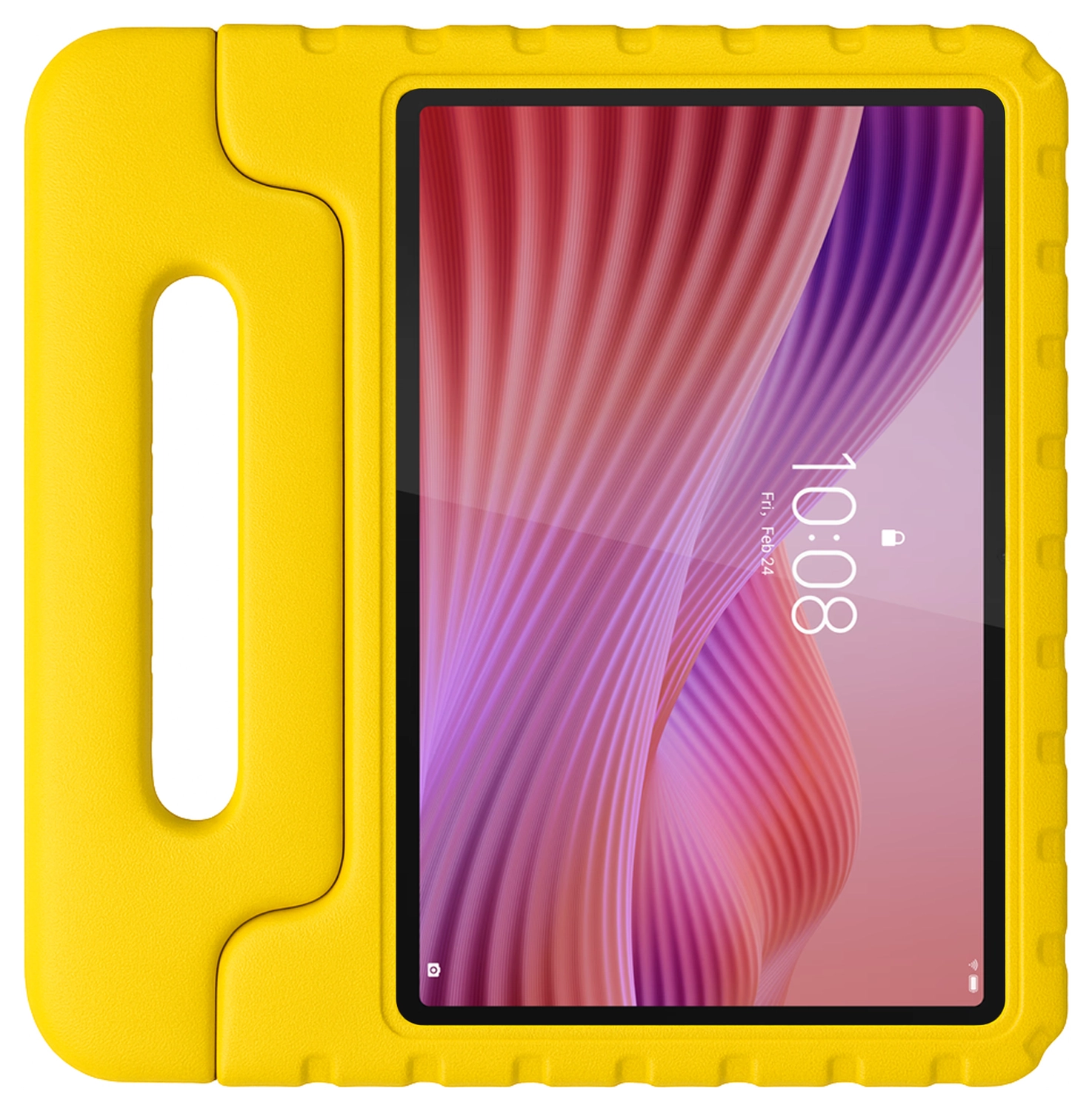 HappyCase Lenovo Tab M10 Gen 4 (2025) Kinder Tablethoes met Handvat Geel afbeelding 6