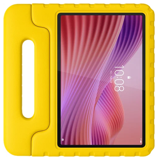 HappyCase Lenovo Tab M10 Gen 4 (2025) Kinder Tablethoes met Handvat Geel afbeelding 6
