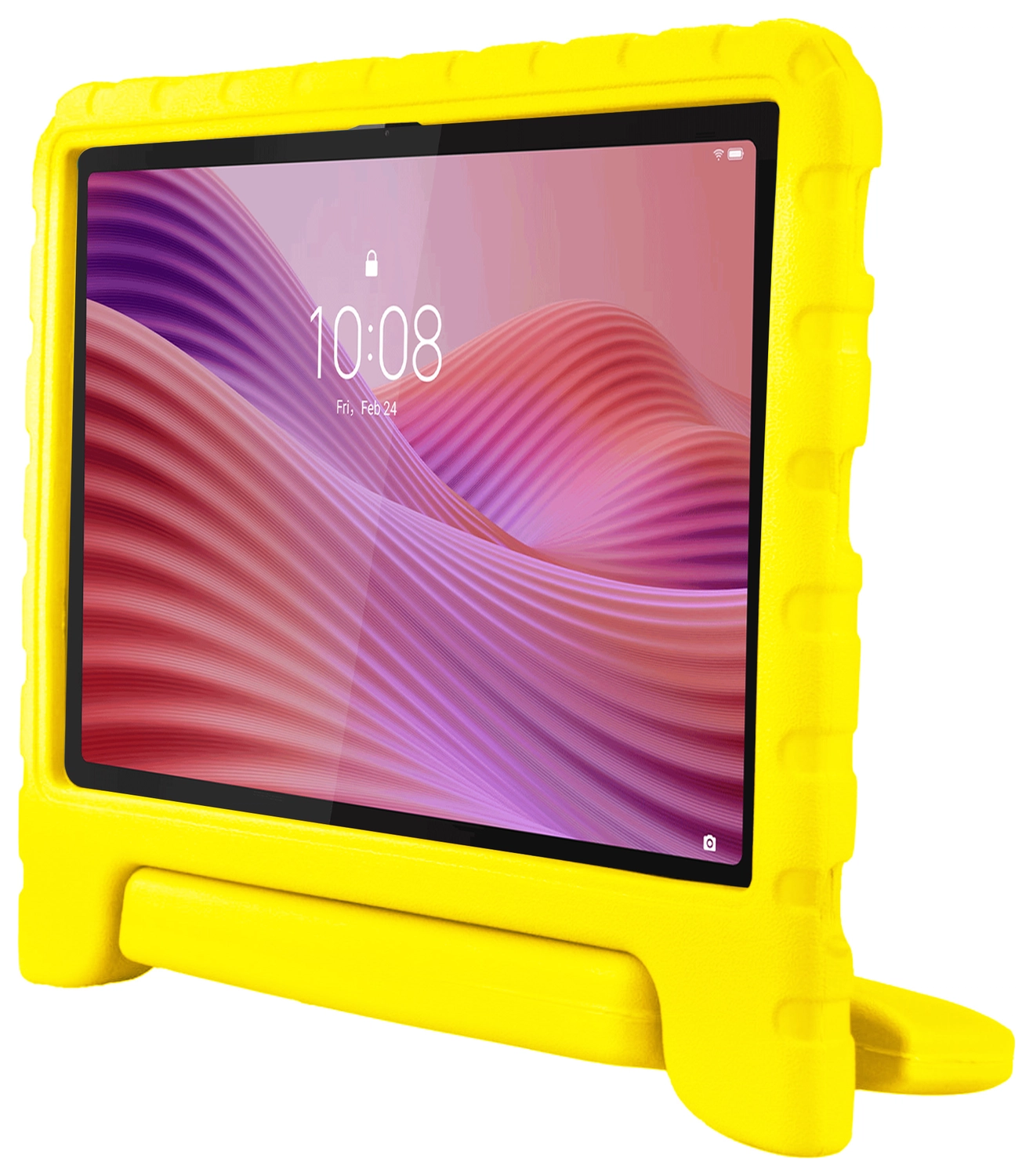 HappyCase Lenovo Tab M10 Gen 4 (2025) Kinder Tablethoes met Handvat Geel afbeelding 7