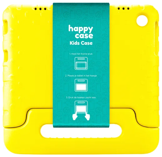 HappyCase Lenovo Tab M10 Gen 4 (2025) Kinder Tablethoes met Handvat Geel afbeelding 8