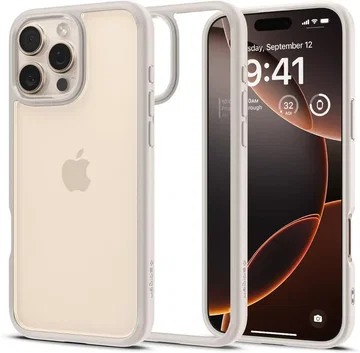 Spigen Ultra Hybrid Apple iPhone 16 Pro Hoesje Back Cover Titanium