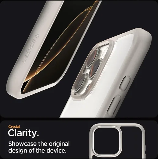 Spigen Ultra Hybrid Apple iPhone 16 Pro Hoesje Back Cover Titanium afbeelding 4