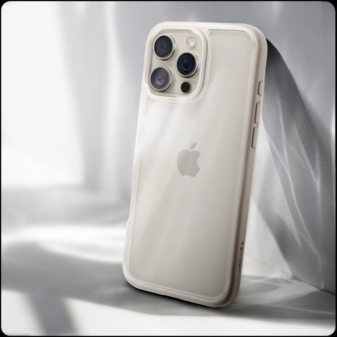 Spigen Ultra Hybrid Apple iPhone 16 Pro Hoesje Back Cover Titanium afbeelding 7