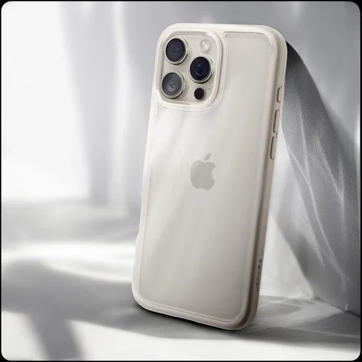 Spigen Ultra Hybrid Apple iPhone 16 Pro Hoesje Back Cover Titanium afbeelding 7