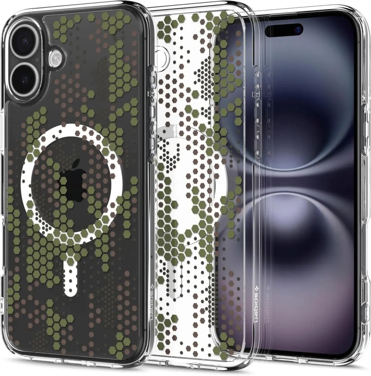 Spigen Ultra Hybrid MagFit Apple iPhone 16 Plus Hoesje MagSafe Digital Camo afbeelding 1