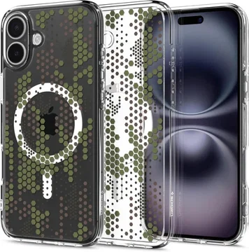 Spigen Ultra Hybrid MagFit Apple iPhone 16 Plus Hoesje MagSafe Digital Camo