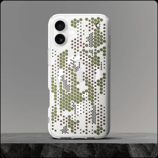 Spigen Ultra Hybrid MagFit Apple iPhone 16 Plus Hoesje MagSafe Digital Camo afbeelding 6