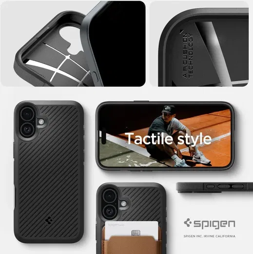 Spigen Core Armor Apple iPhone 16 Plus Hoesje Back Cover Zwart afbeelding 6