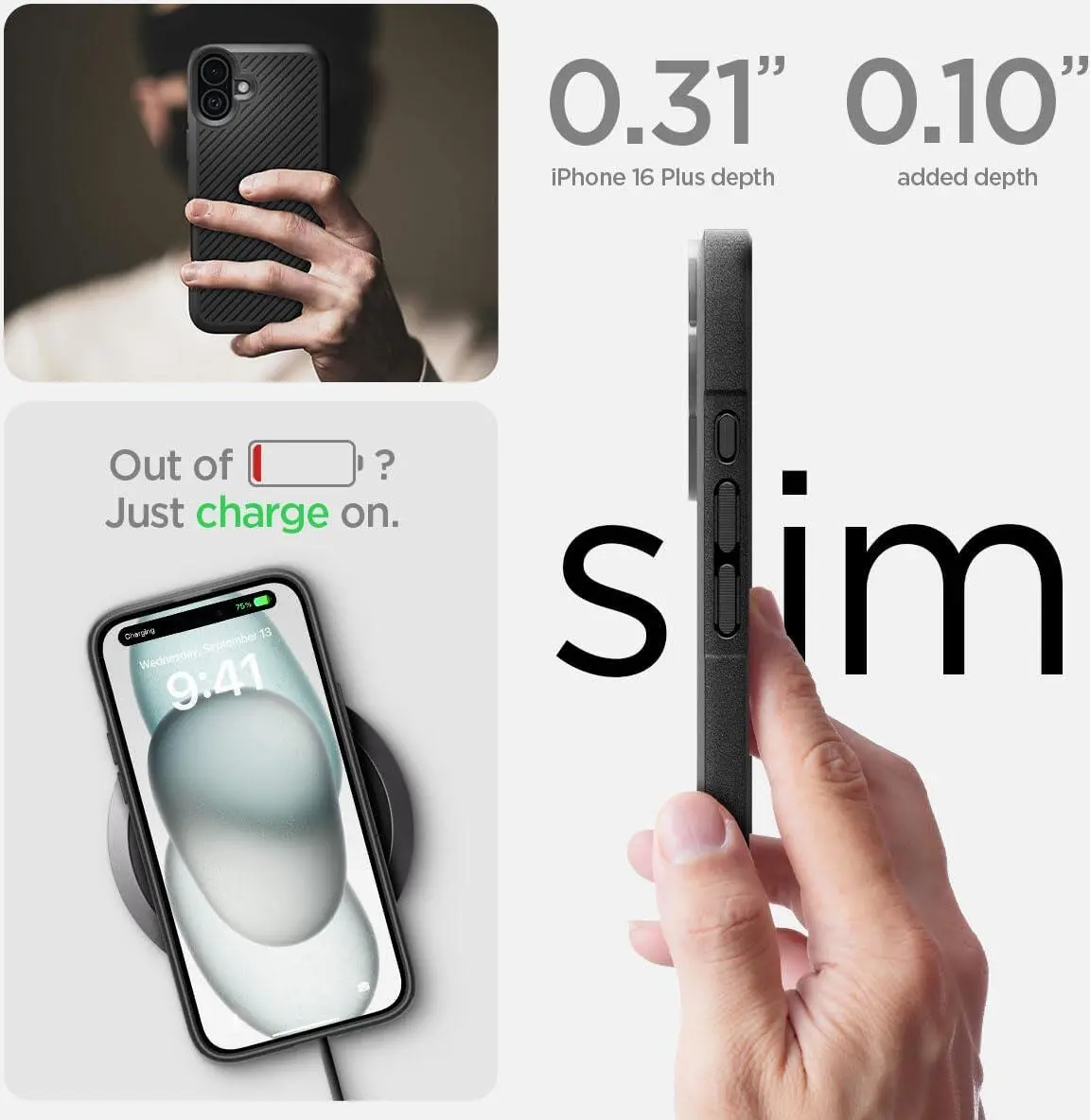 Spigen Core Armor Apple iPhone 16 Plus Hoesje Back Cover Zwart afbeelding 7