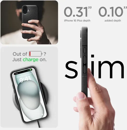 Spigen Core Armor Apple iPhone 16 Plus Hoesje Back Cover Zwart afbeelding 7