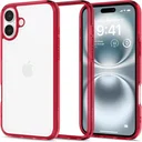 Spigen Ultra Hybrid Apple iPhone 16 Hoesje Back Cover Transparant Rood