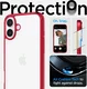 Spigen Ultra Hybrid Apple iPhone 16 Hoesje Back Cover Transparant Rood afbeelding 2