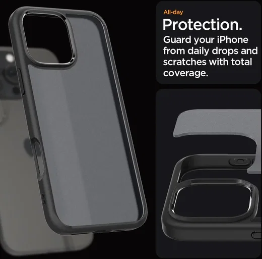 Spigen Ultra Hybrid Apple iPhone 16 Pro Max Hoesje Back Cover Frost Zwart afbeelding 2