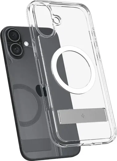 Spigen Slim Armor Essential S iPhone 16 Plus Hoesje MagSafe Transparant afbeelding 3