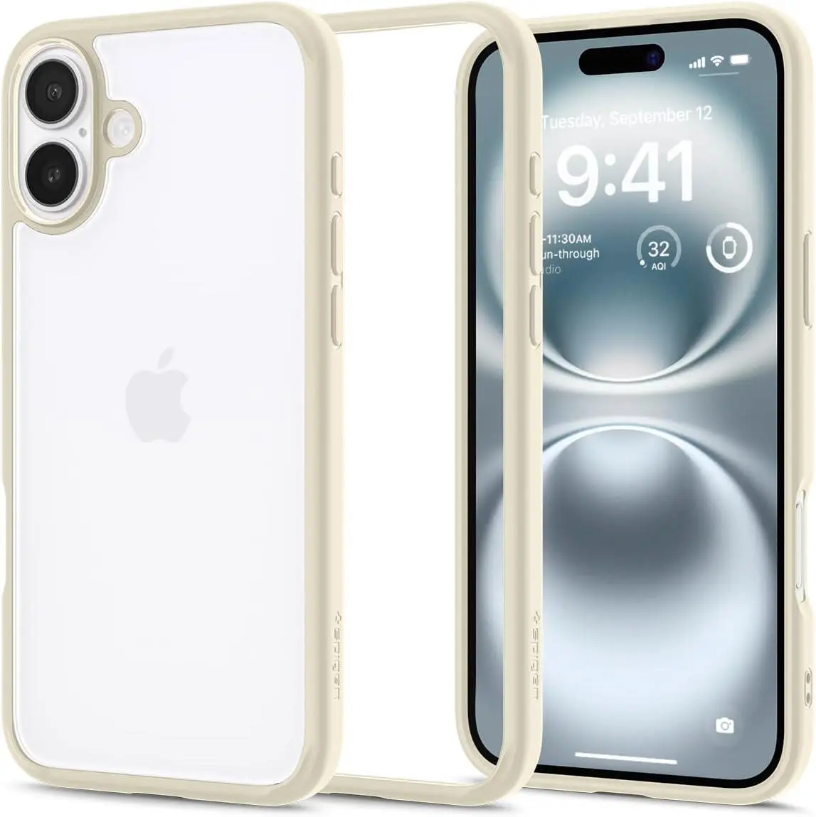 Spigen Ultra Hybrid Apple iPhone 16 Plus Hoesje Back Cover Beige afbeelding 1