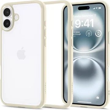 Spigen Ultra Hybrid Apple iPhone 16 Plus Hoesje Back Cover Beige