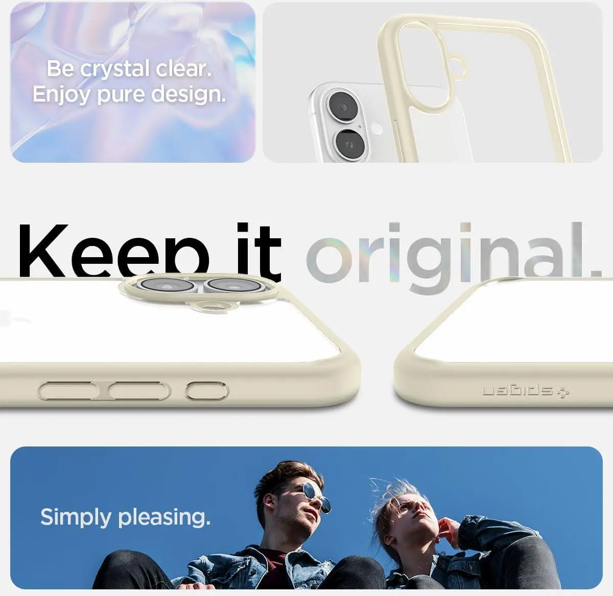 Spigen Ultra Hybrid Apple iPhone 16 Plus Hoesje Back Cover Beige afbeelding 7