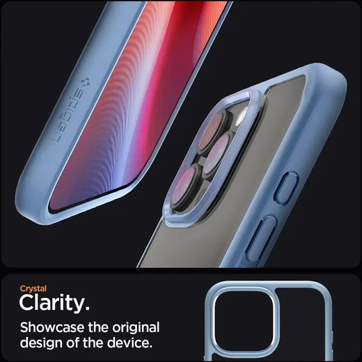 Spigen Crystal Hybrid Apple iPhone 16 Pro Max Hoesje Back Cover Blauw afbeelding 5