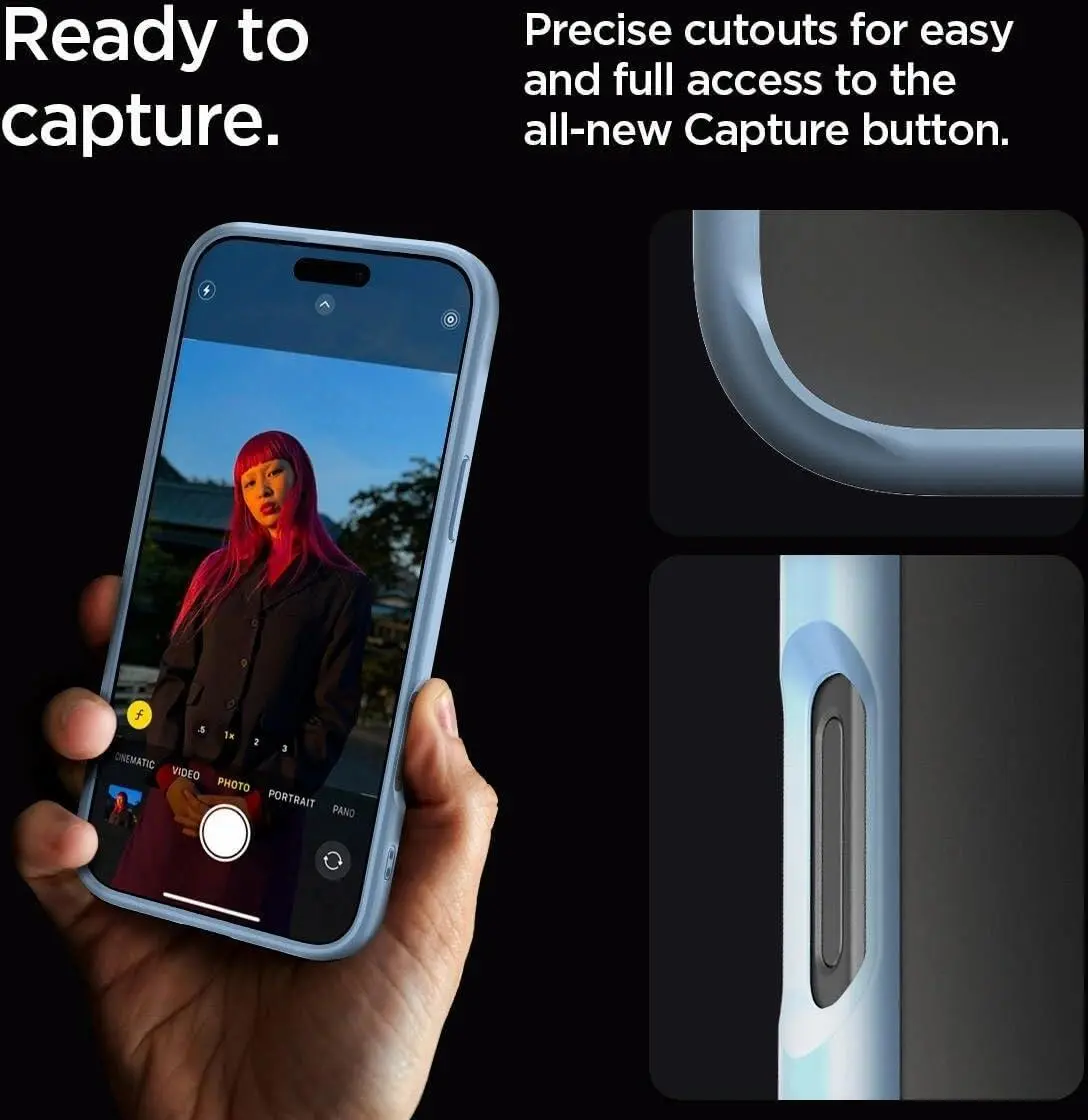 Spigen Crystal Hybrid Apple iPhone 16 Pro Max Hoesje Back Cover Blauw afbeelding 6