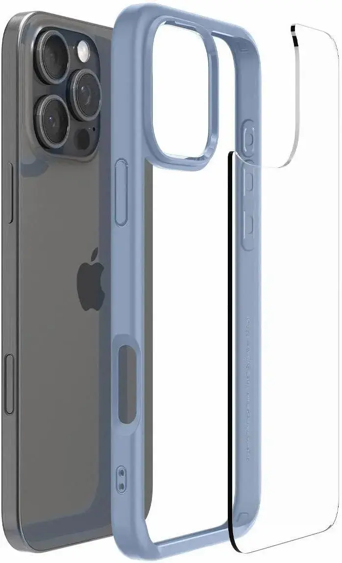 Spigen Crystal Hybrid Apple iPhone 16 Pro Max Hoesje Back Cover Blauw afbeelding 7