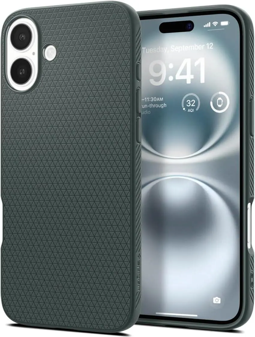Spigen Liquid Air Apple iPhone 16 Plus Hoesje Back Cover Groen afbeelding 1